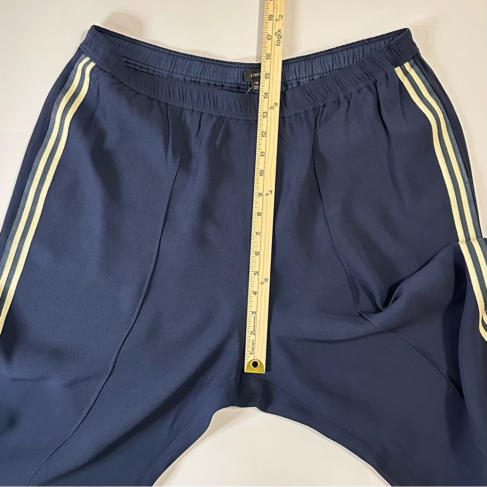 J. Crew Crepe Track Pants in Navy | 16 | NWT - Picture 12 of 16